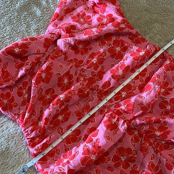 ZARA Floral Print Draped Mini Dress - Picture 12 of 13